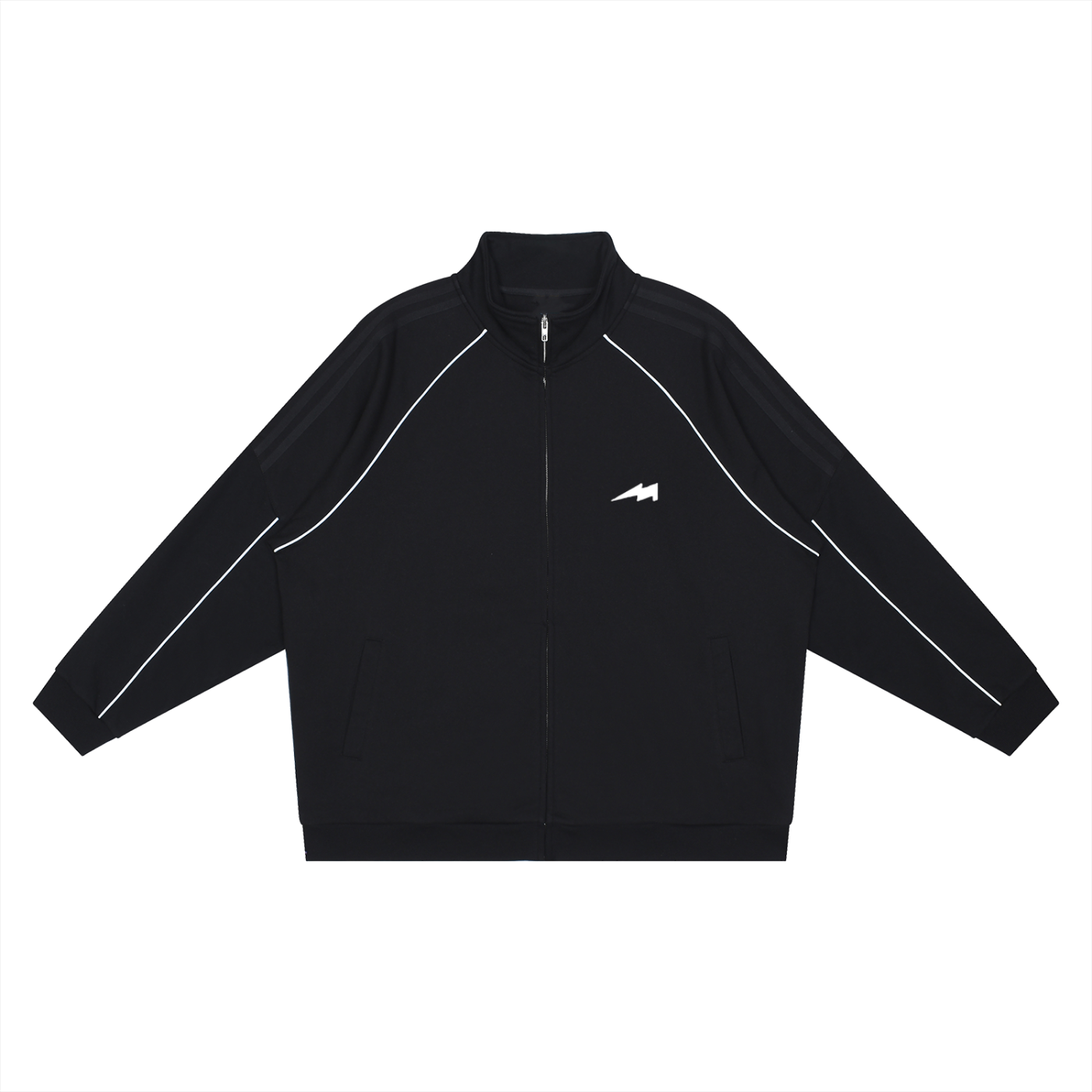 Reflection Striped Raglan Sleeve  Jacket